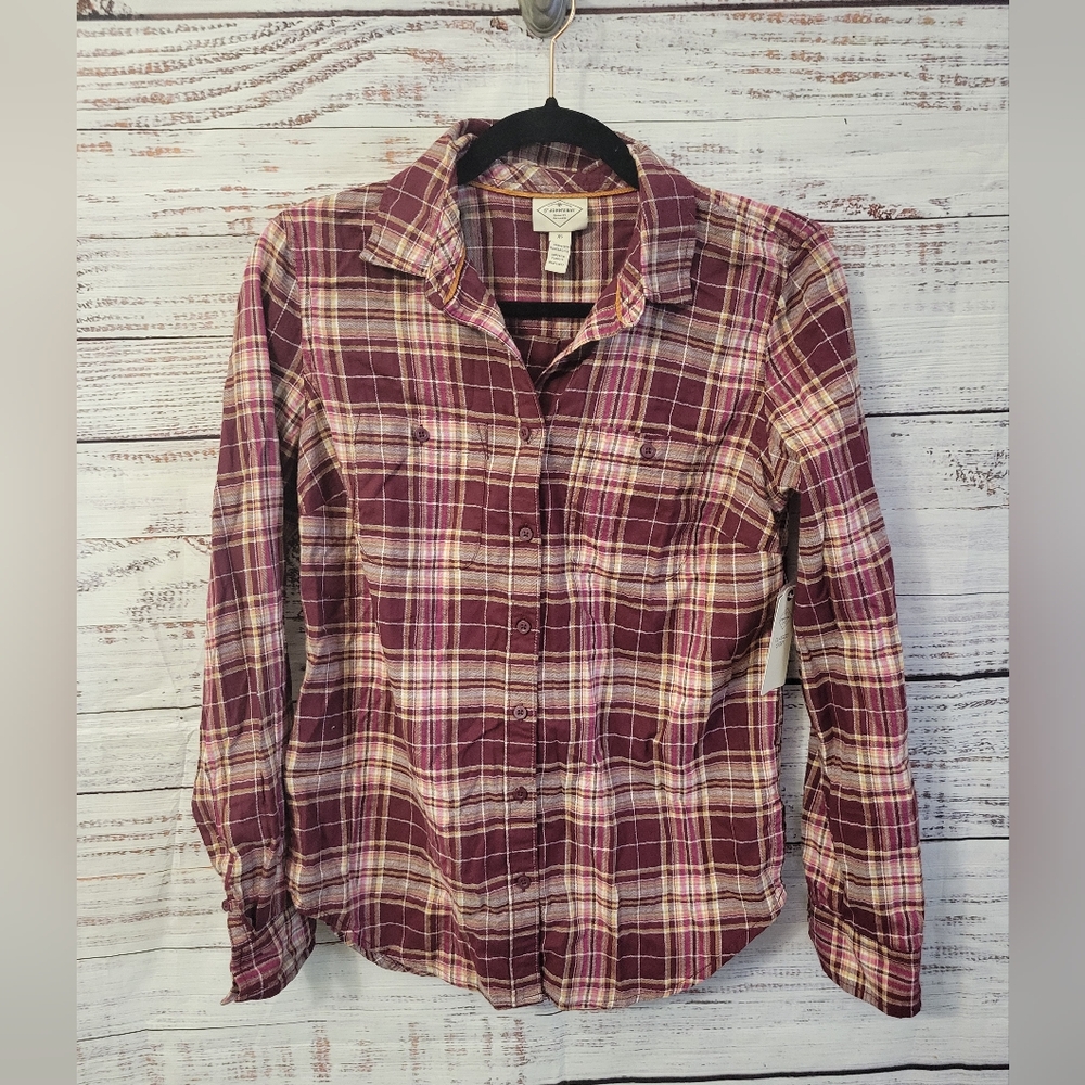St Johns Bay NWTS S Plaid Button-down